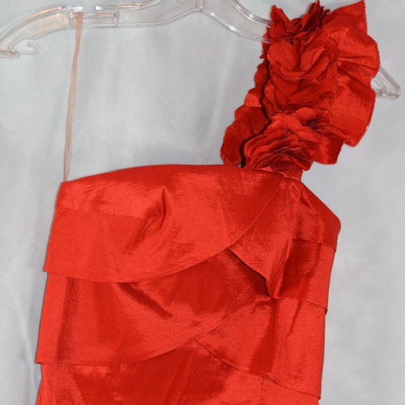 One Shoulder Red Special Occasion Dress SZ S Twenty One - Picture 6 of 8